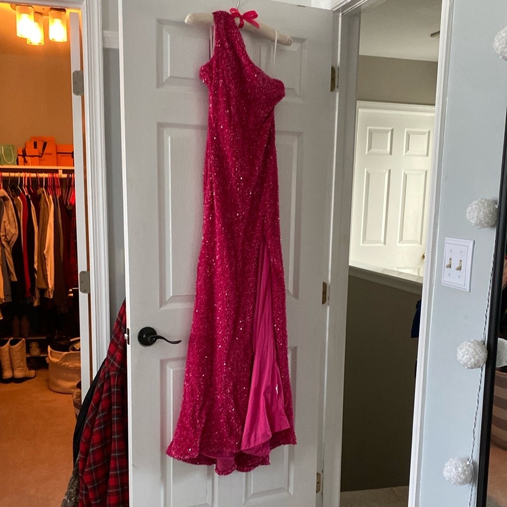 Sparkling Pink Evening Gown